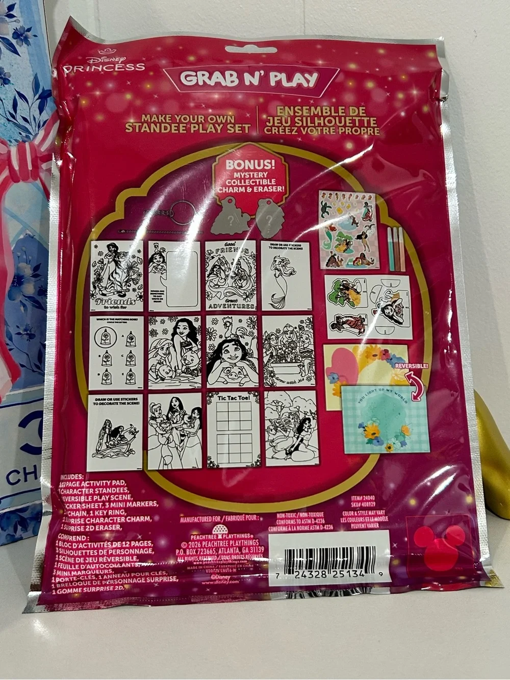 Disney Grab N' Play Kids Activity Packs - Blue, Green, Yellow, Pink